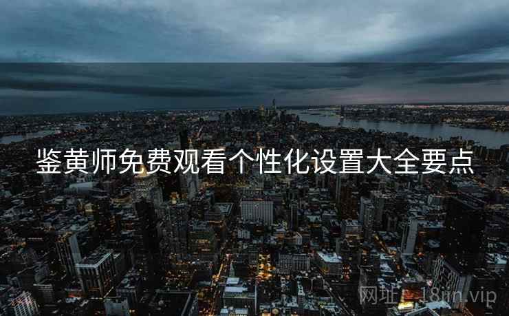 鉴黄师免费观看个性化设置大全要点