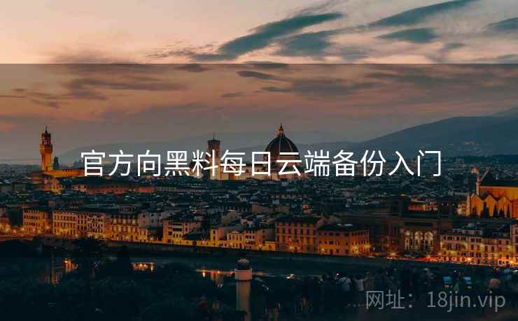 官方向黑料每日云端备份入门