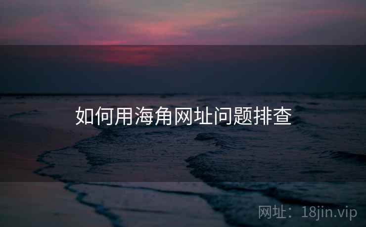 如何用海角网址问题排查 如何用海角网址问题排查