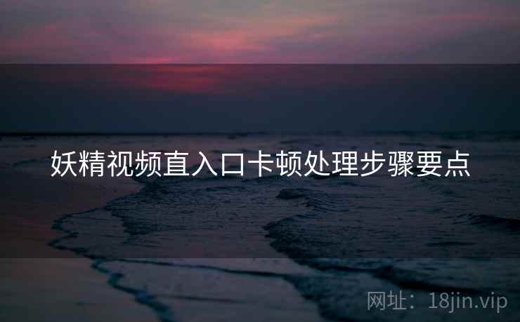 妖精视频直入口卡顿处理步骤要点